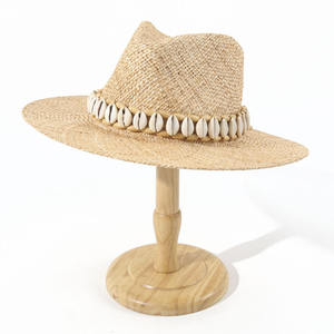 Belle qualité paille fedora femmes <span class=keywords><strong>panama</strong></span> chapeaux large bord herbe naturelle plage été chapeau de soleil pour la protection solaire - Product Image 6