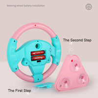 LKTOYS B/O Jouet de voiture électrique de simulation de conduite en plastique pour bébé et enfant avec volant