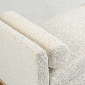 Ottoman moderne en tissu bouclé capitonné OEM, <span class=keywords><strong>banc</strong></span> rectangulaire <span class=keywords><strong>de</strong></span> 138 cm, repose-pieds multifonctionnel, tabouret pour la maison, <span class=keywords><strong>chambre</strong></span> à coucher, appartement - Product Image 6