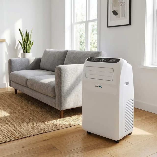 Efficient 9000 BTU Portable Air Conditioner With WiFi App Control Eco-Friendly R290 Gas Modern Home Cooling & Heating Unit