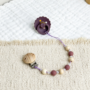 <span class=keywords><strong>Attache</strong></span>-sucette en bois anti-perte pour bébé, sans BPA, avec perles, pour une sécurité et un confort optimal - Product Image 2