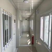Maisons préfabriquées, maison conteneur démontable, logement temporaire d'urgence à deux étages après catastrophe