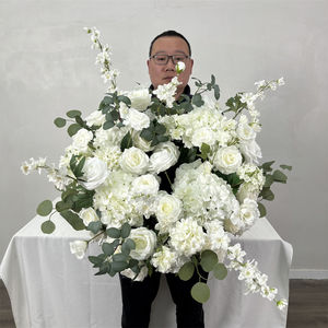 Guirnalda de Rosas Artificiales de Seda Hechas a Mano de Alta Calidad, Anillo de Flores Realistas de Larga Duración para Centros de Mesa en Bodas y Eventos - Product Image 1