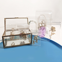 Sacs en PVC transparents à fermeture éclair en stock pour l'emballage de bijoux, petites pochettes réutilisables en PVC à fermeture éclair pour le rangement de bijoux, cadeaux et artisanat