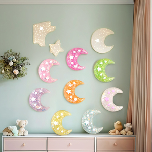 Cabujón de luna de resina con parte posterior plana de Color gelatina grande de alta calidad, estilo de adornos artificiales bonitos para manualidades y figuritas - Product Image 3