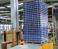 Machine d'emballage de palettes en ligne électrique avec PLC personnalisé et distributeur de feuille supérieure intégré