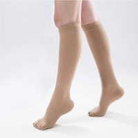 Collants transparents brillants pour femmes, antidérapants, doux, fins, à compression au genou 20-30 mmHg, vente directe