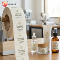 Étiquettes d'emballage personnalisées en vinyle adhésif imperméable holographique pour flacons de 3 ml pour parfum et lotion
