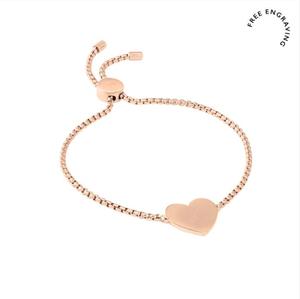 Pulsera de Acero Inoxidable 316L Personalizable con Dije de Corazón Grabable <span class=keywords><strong>para</strong></span> Mujeres y <span class=keywords><strong>Adolescentes</strong></span>, Joyería Láser - Product Image 4