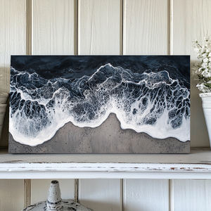 Impression murale sur toile personnalisée, <span class=keywords><strong>d</strong></span>écoration murale de Noël, vagues, paysage, nature morte, <span class=keywords><strong>aquarelle</strong></span>, 1 pièce - Product Image 3