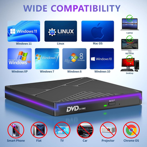 Edd32 Bên Ngoài Ổ Đĩa DVD Loại-C + USB3.0 Ổ Đĩa Miễn Phí Loại Khay Quang Học CD-RW DVD-RW Nhà Văn Burner Cho Wins10 Máy Tính Xách Tay PC Máy Tính - Product Image 5