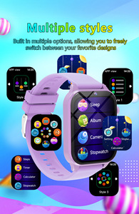 Montre connectée pour enfants garçons de 4 à 12 ans, <span class=keywords><strong>32</strong></span> jeux de puzzle, 12/24 heures, caméra HD, écran tactile, vidéo, musique, alarme, podomètre, livre audio, lampe de poche - Product Image 5