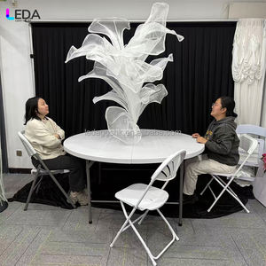 LEDA Wholesale 180CM 6FT Garden Dining Rental Solid Non-Folding Tabletop <b>Outdoor</b> <b>Plastic</b> 6 Foot Folding <b>Table</b> - Product Image 6