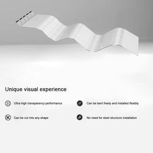 Filme Display LED Invisível Ao Ar Livre Interior LED Flexível Filme Transparente Tela De Filme LED Transparente Macio - Product Image 3