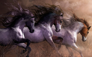 Cheval peinture à l'huile imprimer trois chevaux photo pour salon mur <span class=keywords><strong>affiche</strong></span> décor - Product Image 5