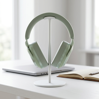 Auriculares Inalámbricos Elegantes Personalizados de PU y Tela, Auriculares Over-Ear, BT6.0, Cancelación de Ruido, Auriculares para Audiófilos