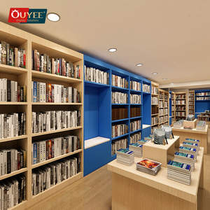 Librería personalizada Escaparate de muebles escolares Exhibición de tienda de libros Biblioteca blanca Estantería de libros Biblioteca Estantería de libros - Product Image 5