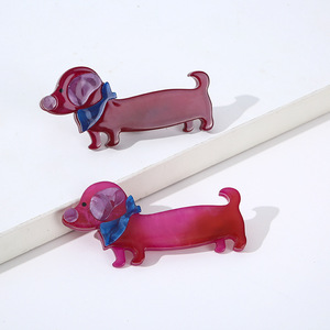 Broche en épingle à cheveux en acétate amusant <span class=keywords><strong>de</strong></span> style français pour <span class=keywords><strong>chien</strong></span> <span class=keywords><strong>de</strong></span> <span class=keywords><strong>berger</strong></span> <span class=keywords><strong>Corgi</strong></span> - Product Image 4
