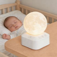 Veilleuse sphérique en plastique 2000 mAh avec minuterie, rechargeable, à commande tactile, meilleure machine à bruit blanc pour le sommeil
