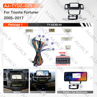 Aijia Promotion : Kit complet de cadre radio multimédia Android 12,3 pouces UV noir pour Toyota Fortuner Hilux 2005-2017 (conduite à gauche/droite)