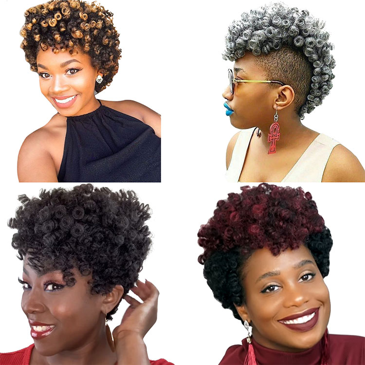 Fhf — tresses synthétiques bouclées au crochet, extensions de cheveux avec clip, vente en gros