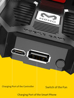 MEMO AK77 Plug-in Pengontrol Game Mobile Enam Jari All-in-One Tombol Pemicu Free Fire Joystick Gamepad L1 R1 Trigger