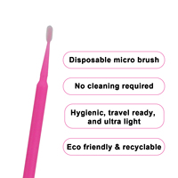 Micro-brosses jetables pour extensions de cils, micro-applicateurs roses en gros, écouvillons de nettoyage pour tatouages et maquillage, marque privée
