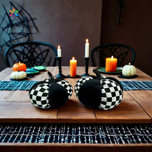 Susangifts Factory Thanksgiving Day Harvest Festival Halloween Black White Check Pattern Decoration Large Sizes Small Sizes - Product Image 3