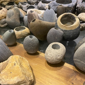 Mini jardin super miniature, bol en pierre naturelle pour bonsaï, art du penjing, <span class=keywords><strong>micro</strong></span>-pot paysager, pot de fleurs, jardinières - Product Image 5