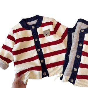 Children's Double Layer Thick Knit Sweater Single Breasted Warm Winter Jacket For Boys And Girls Baby Top Anti Pilling - Product Image 4