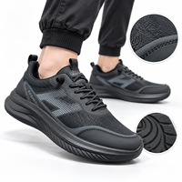 Baskets légères en maille à semelle épaisse respirantes à lacets pour homme – Chaussures de sport décontractées pour l'extérieur