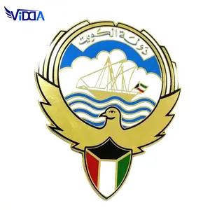 Высококачественная эмалированная Металлическая Эмблема с государственным логотипом Кувейта