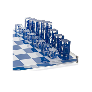 YAGELI Offre Spéciale – jeu d'échecs à impression personnalisée, jeu de société transparent en acrylique - Product Image 5