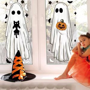 Pegatina de Papel de Fantasma de Talla Grande para Halloween, Etiqueta Decorativa para Ventanas de Hogar y Supermercado - Product Image 3