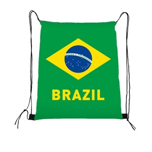 Sac à dos à cordon personnalisé avec drapeau du Brésil, en polyester Oxford, impression numérique écologique, pour sport et gym, promotionnel - Product Image 6