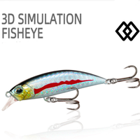 Nouveau OEM 7cm 8g naufrage appât haute qualité artificiel dur appât 3D Simulation yeux 5 couleurs Laser revêtement méné pour la pêche