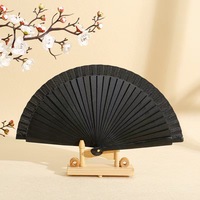 Ventilateur pliant en bois pour accessoires de vêtements peints à la main Style chinois Performances de danse classique ventilateur de poche ornements de maison