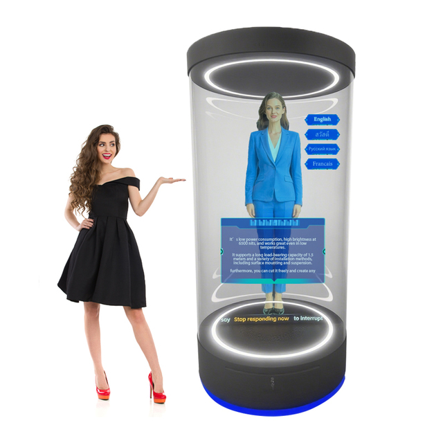 75 Inch 4k 2000 Nits Ai Digital Human Interaction System Kiosk
