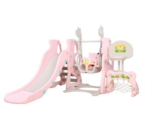 Parco Giochi per Bambini da Interno, Piccoli Scivoli, Giocattoli per Neonati, Scivoli in Plastica, Altalena e <span class=keywords><strong>Scivolo</strong></span> per Casa dei Giochi dei Bambini - Product Image 1