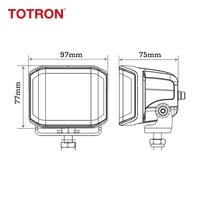 Lumière LED cubique blanche universelle 70W 12V 24V étanche pour remorque, camion, tout-terrain