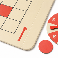 Jeu de société pliable double face 2-en-1 Ludo et Serpents et Échelles personnalisé, en carton écologique, avec jetons rotatifs, coffret cadeau