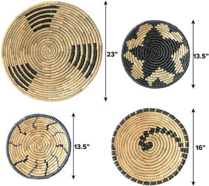 Décorations mexicaines, décoration d'intérieur marocaine, plaque murale tendance saisonnière en fibre naturelle, artefacts suspendus en bois et en jonc de mer - Product Image 5