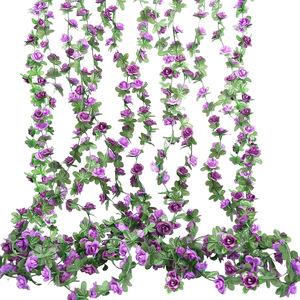 Flores Artificiales Coloridas, 45 Rosas en Guirnalda de Seda, para Decorar Bodas, Fiestas, Hogar y Jardín - Product Image 2