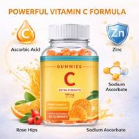 Gummies véganes bon marché à marque privée OEM, supplément de vitamine C à absorption élevée, éclaircissant pour la peau, antioxydant, stimulant immunitaire