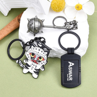 Porte-clés en métal émaillé personnalisé, mignon, motif léopard, porte-clés avec logo personnalisé, porte-clés noir