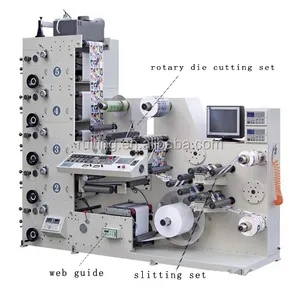 320 Model 5 rol warna untuk memotong Label stiker pemotong kertas pemotong Flexo cetak dan mesin pemotong