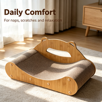 Lit grattoir incurvé pour chat en carton, surface de repos pour chats d'intérieur