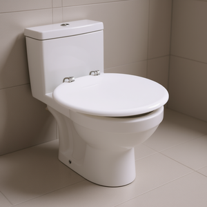 Siège de toilette blanc, longueur 50,5 cm, charnières à boucle pour personnes âgées, utilisation avec un bidet - Product Image 3