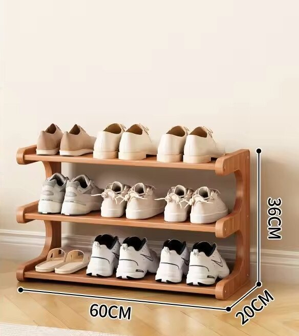 3 niveles, 60 cm de largo [capacidad para 7 pares de zapatos]