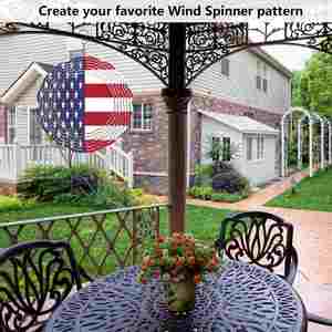 8 Blank Double Side Garden Spinners Aluminum Metal 10 Inch Sublimation <b>Wind</b> Spinner Blanks - Product Image 5